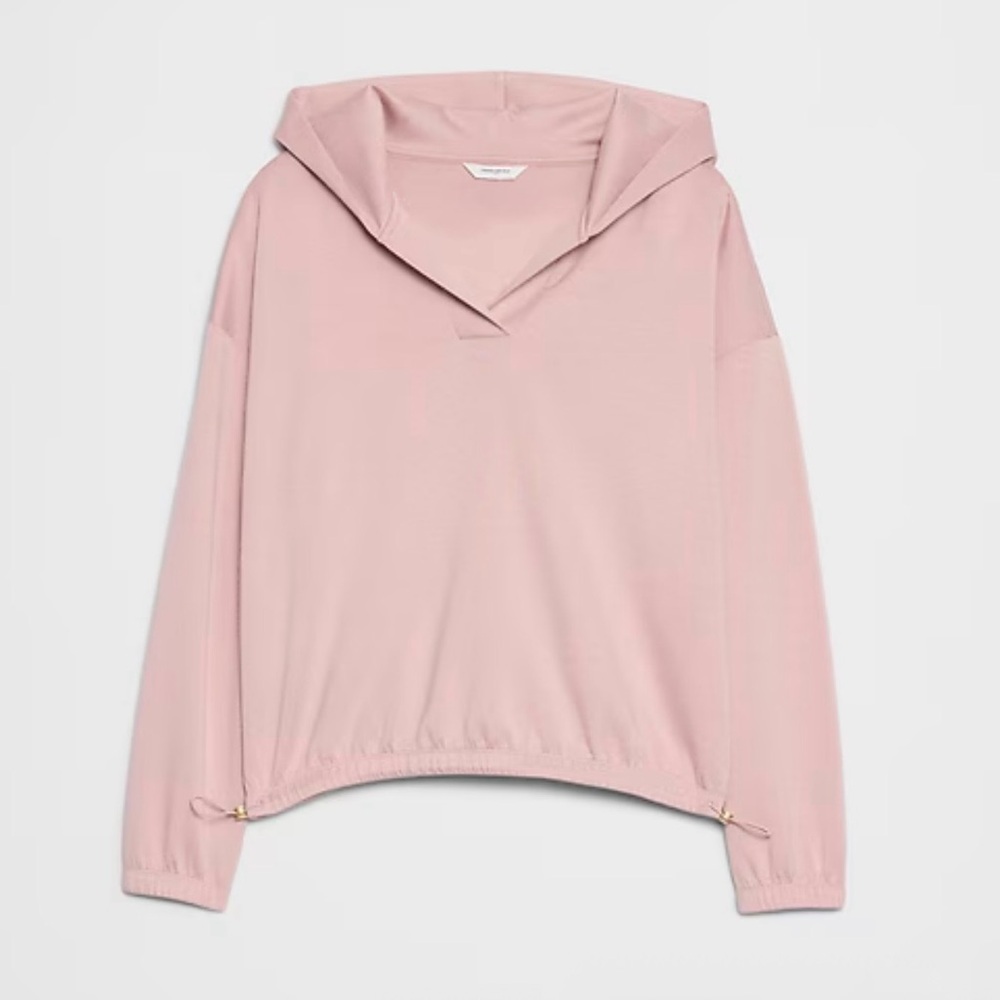 Banana Republic Women's Oversized Pink Hoodie Sweatshirt Top Size Small NWT